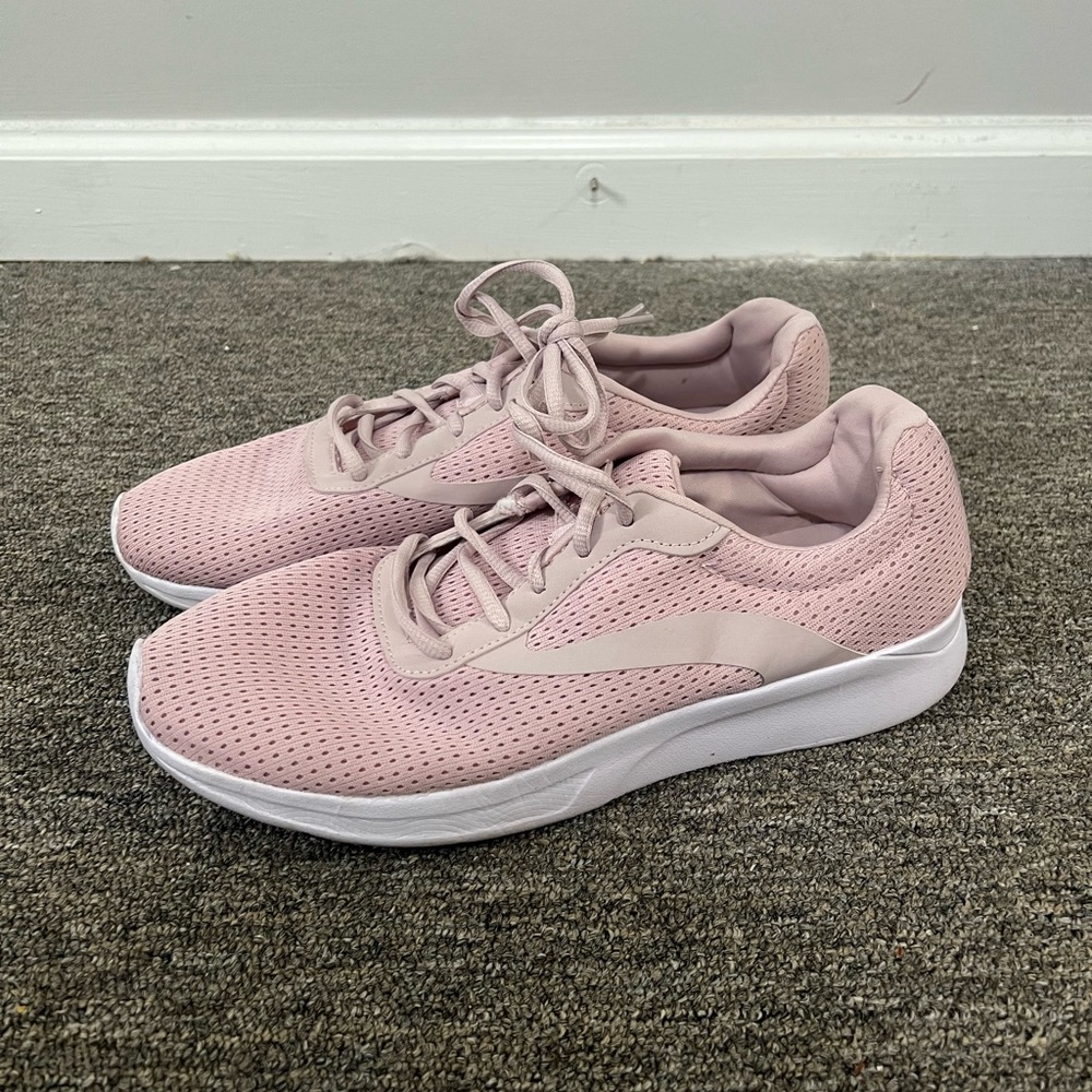 Athletic Works Pink Memory Foam Lace Up Sneakers Size 11 US